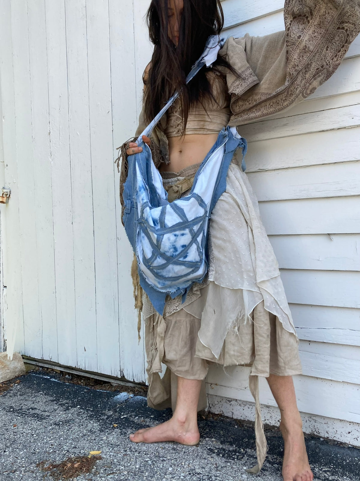 denim satchel