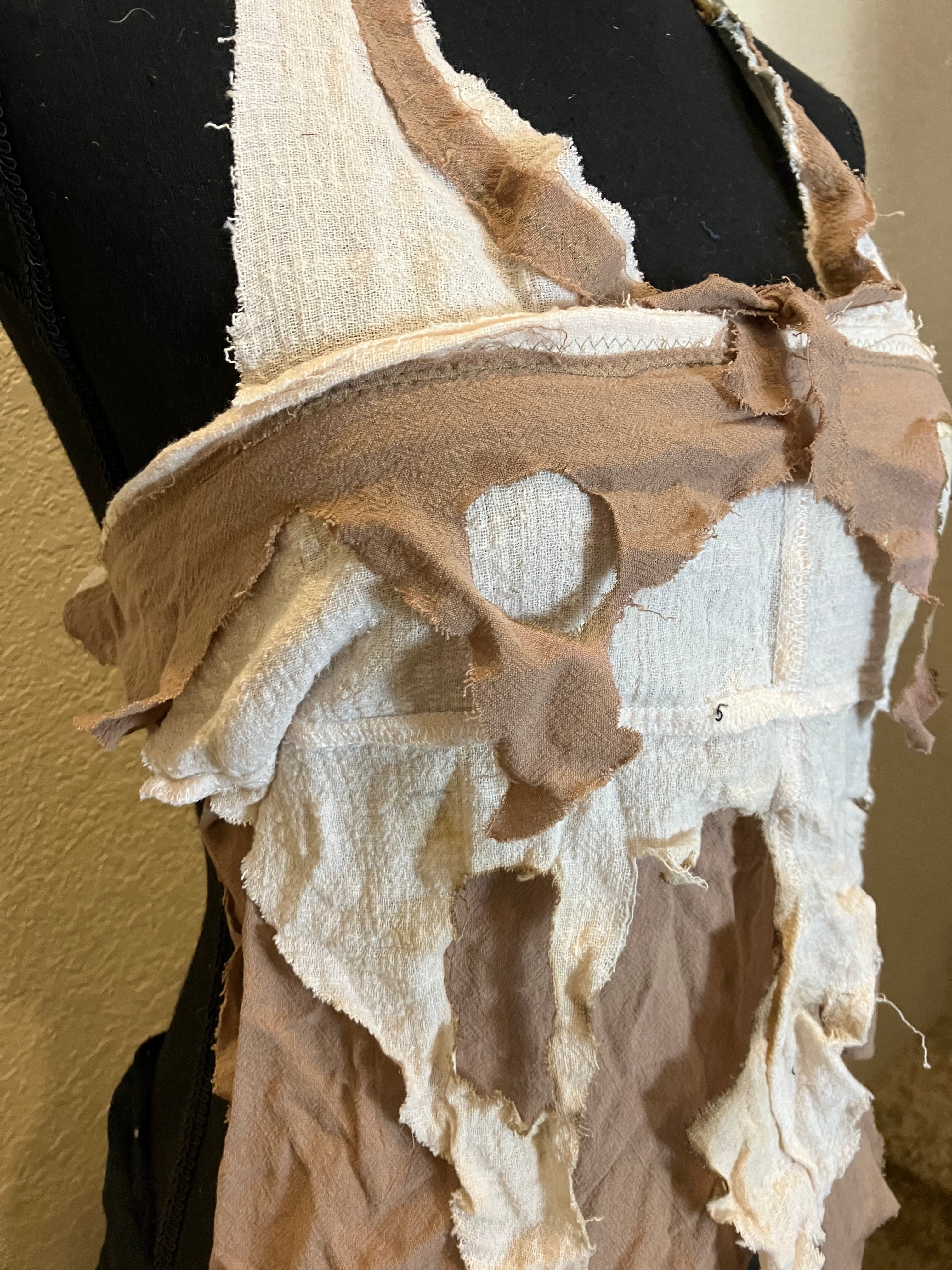 distressed linen tank