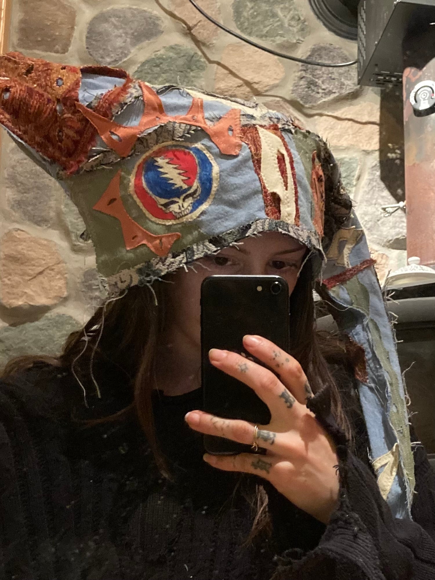 grateful dead patchwork hat