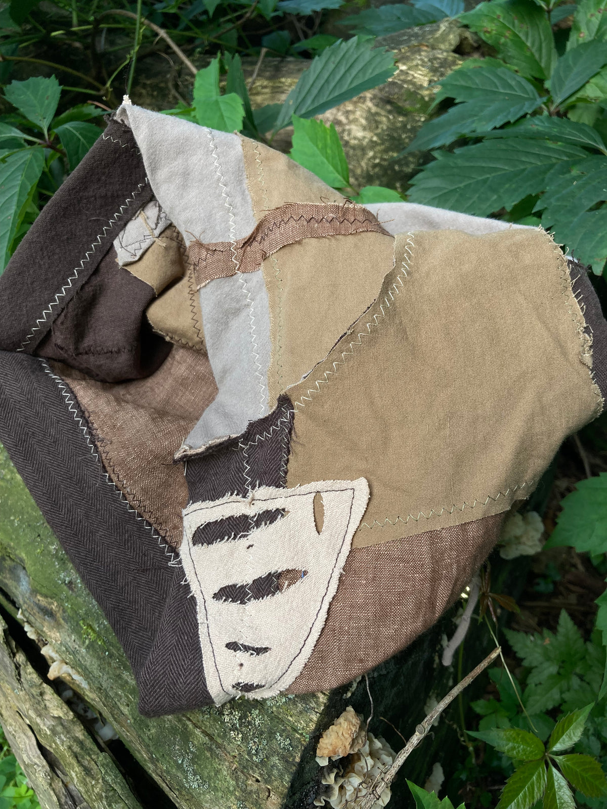 patchwork cotton jester hat w/ bells