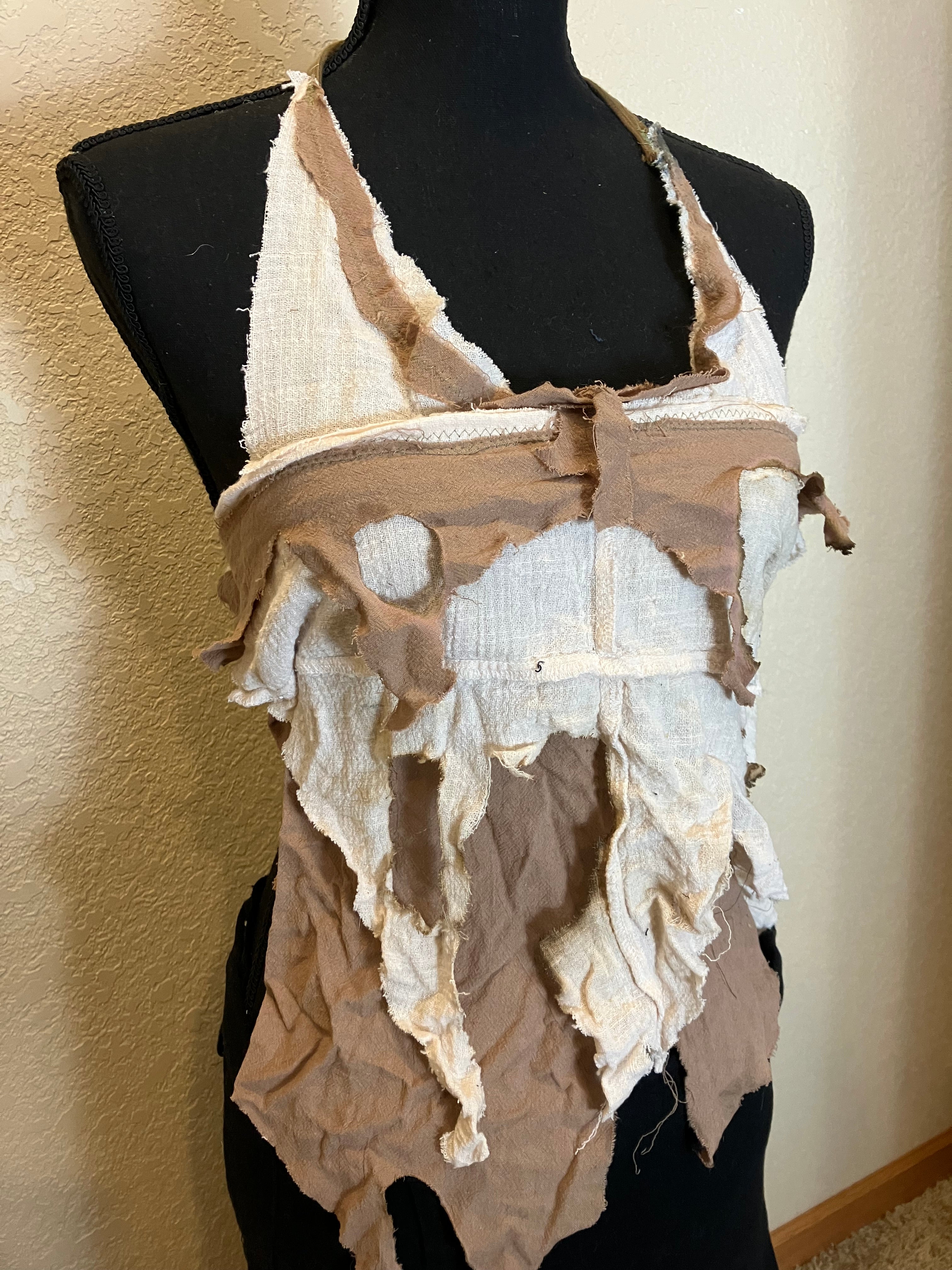 distressed linen tank