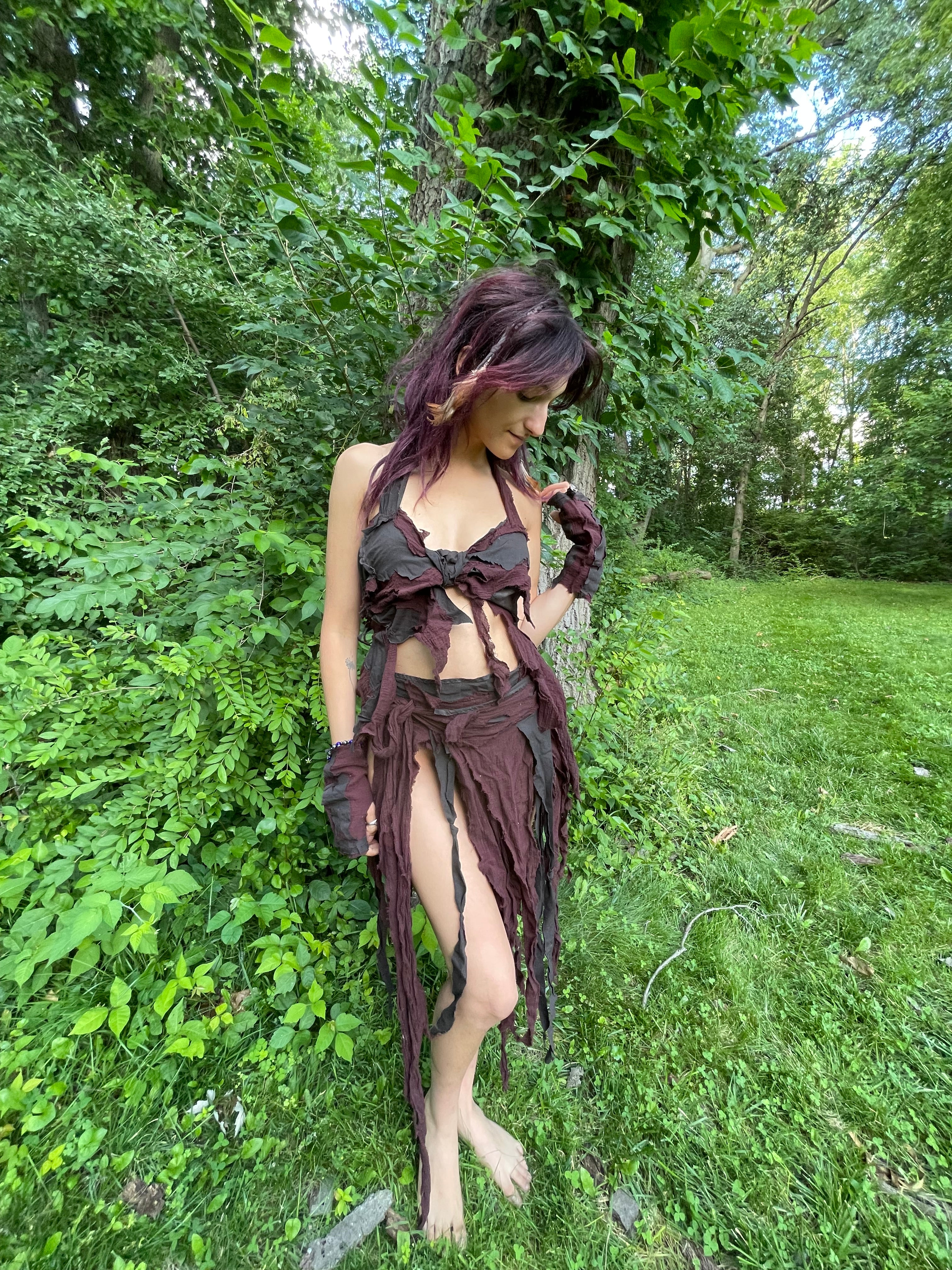 burgundy fairy dress