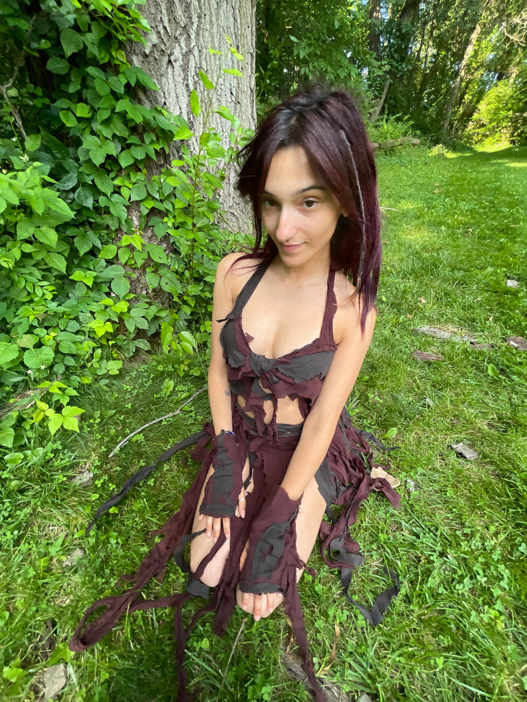 burgundy fairy dress