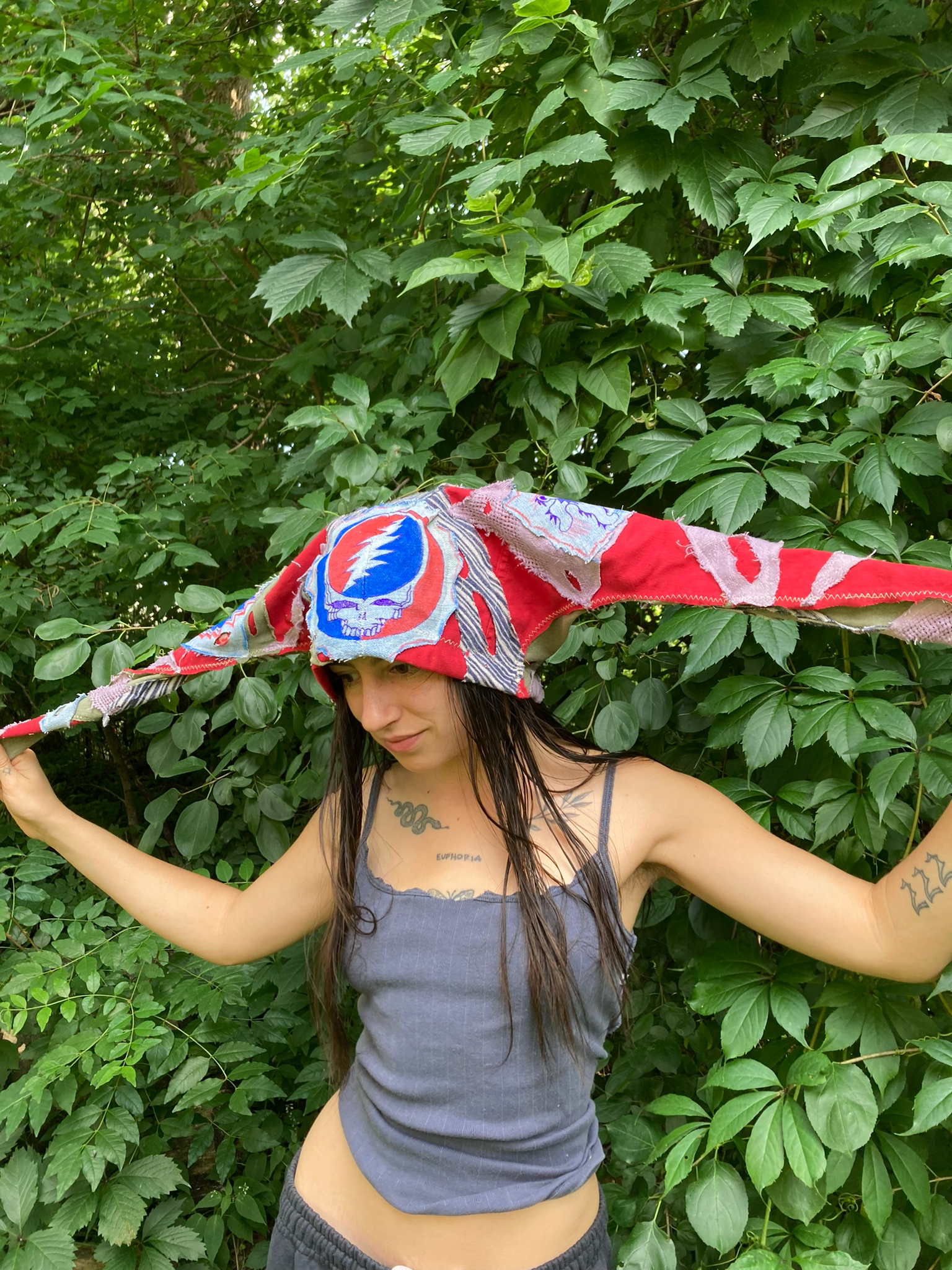 grateful dead x zed's dead patchwork hat