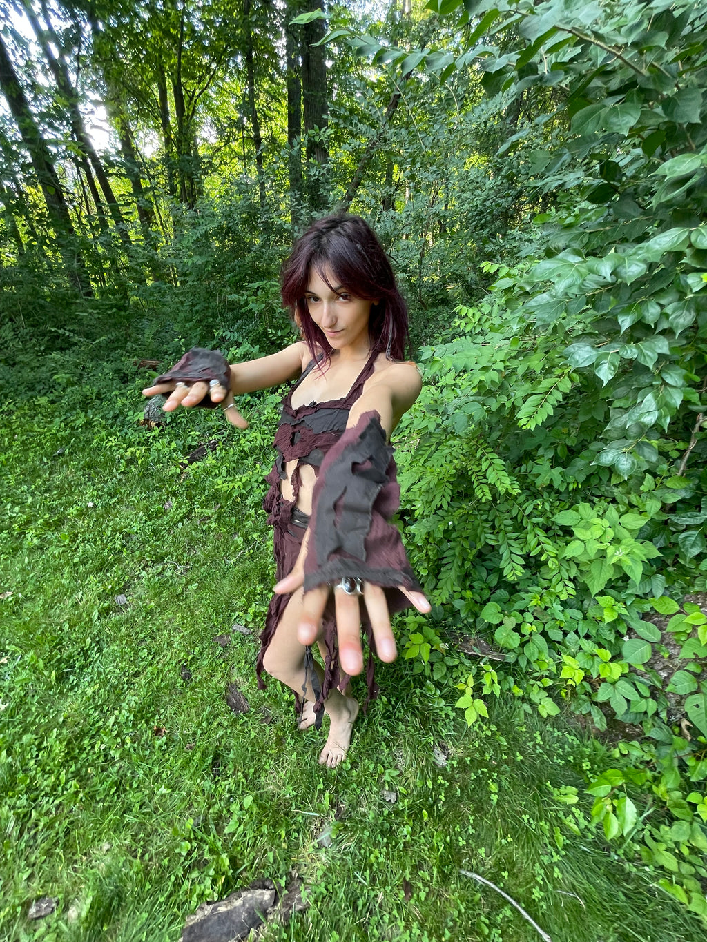 burgundy fairy dress