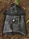 embroidered leather pouch