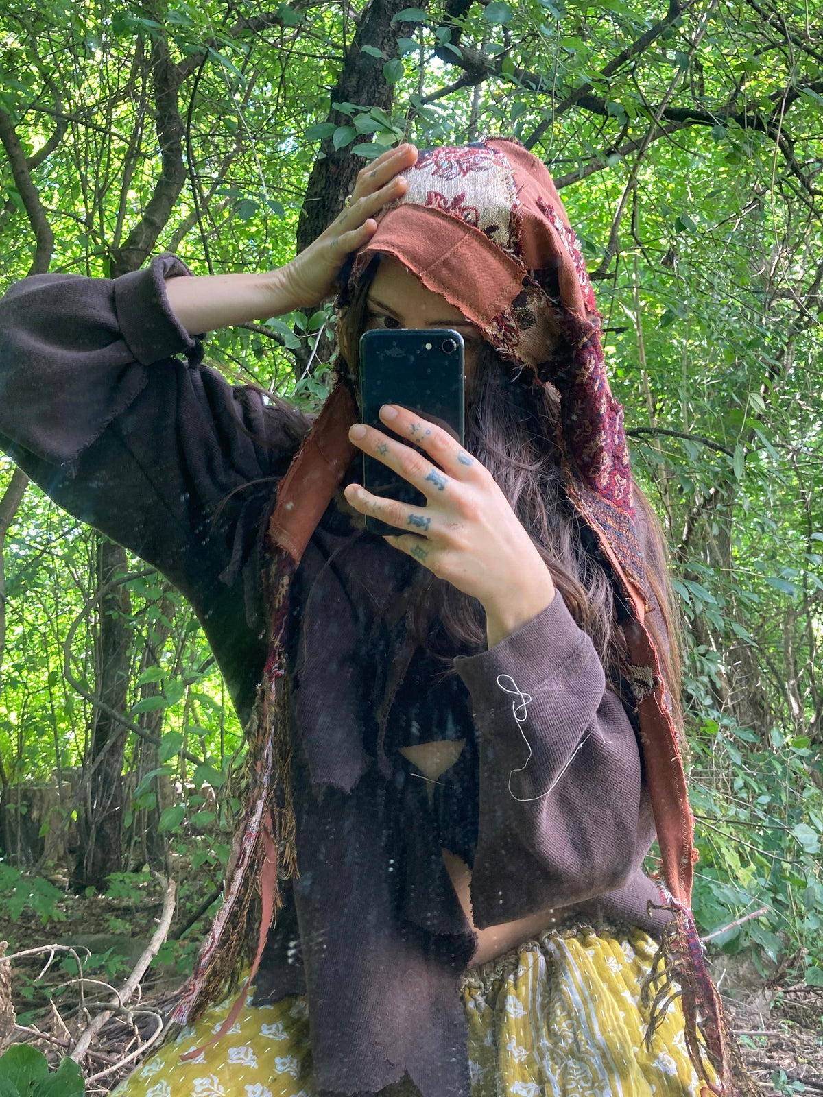 wool & cotton scarlet jester hat