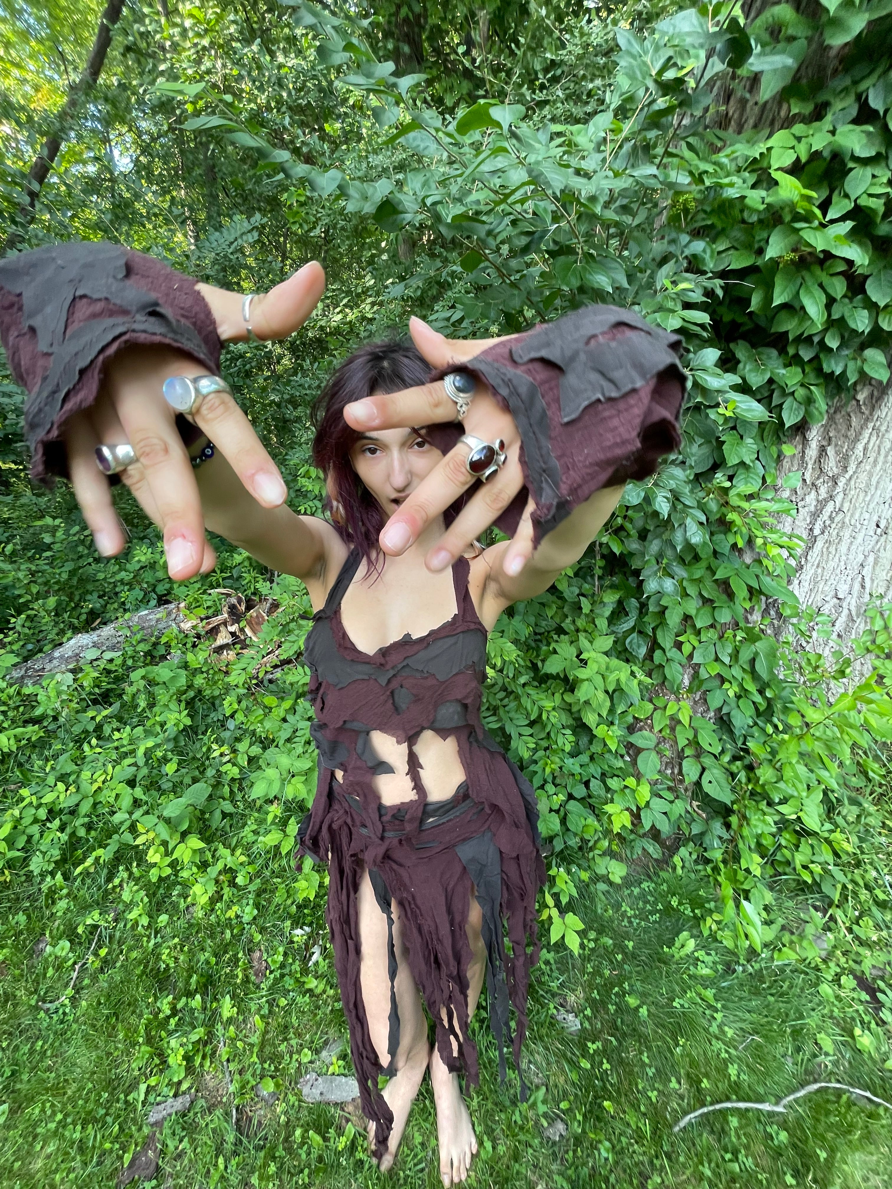 burgundy fairy dress