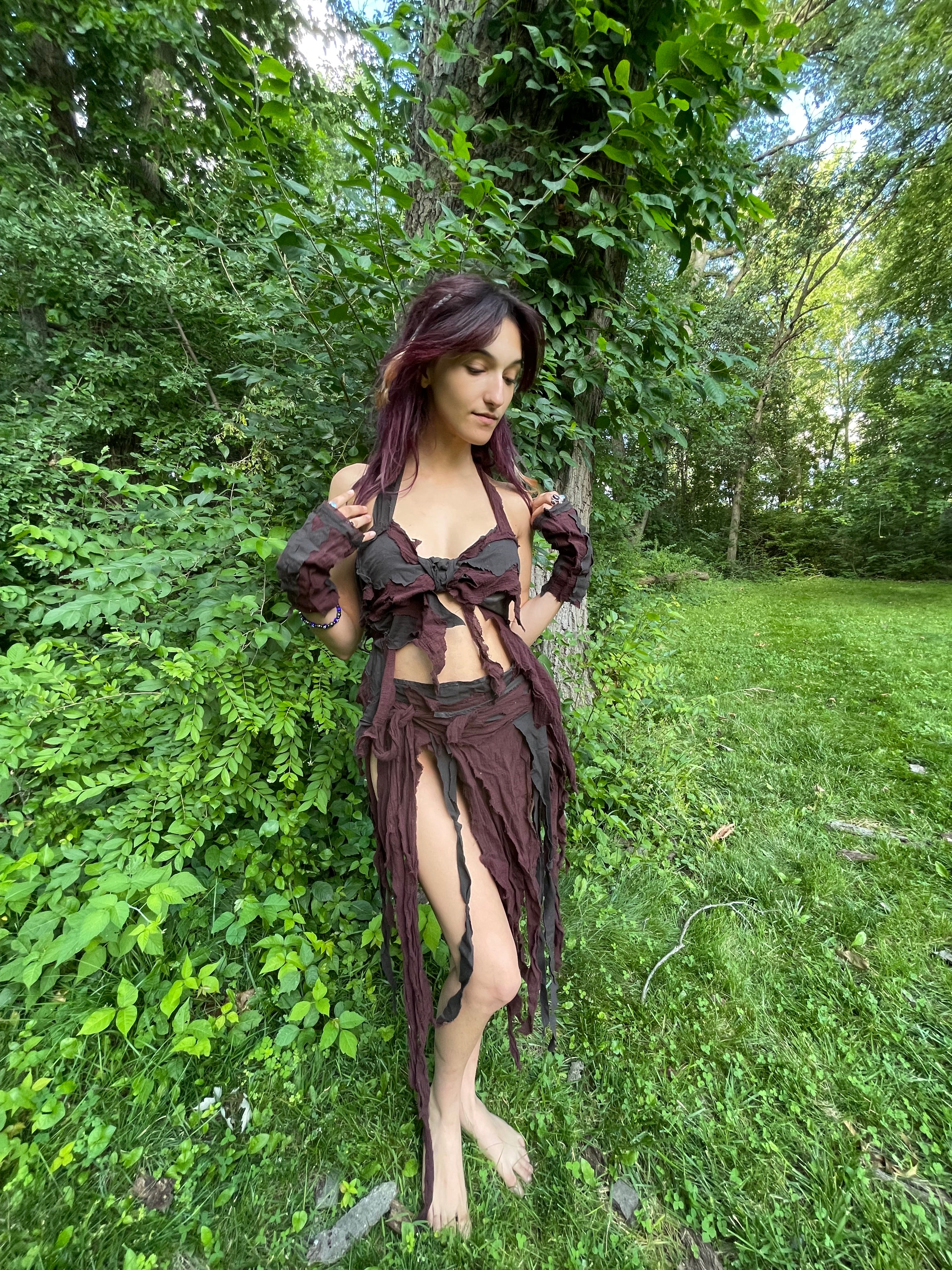 burgundy fairy dress
