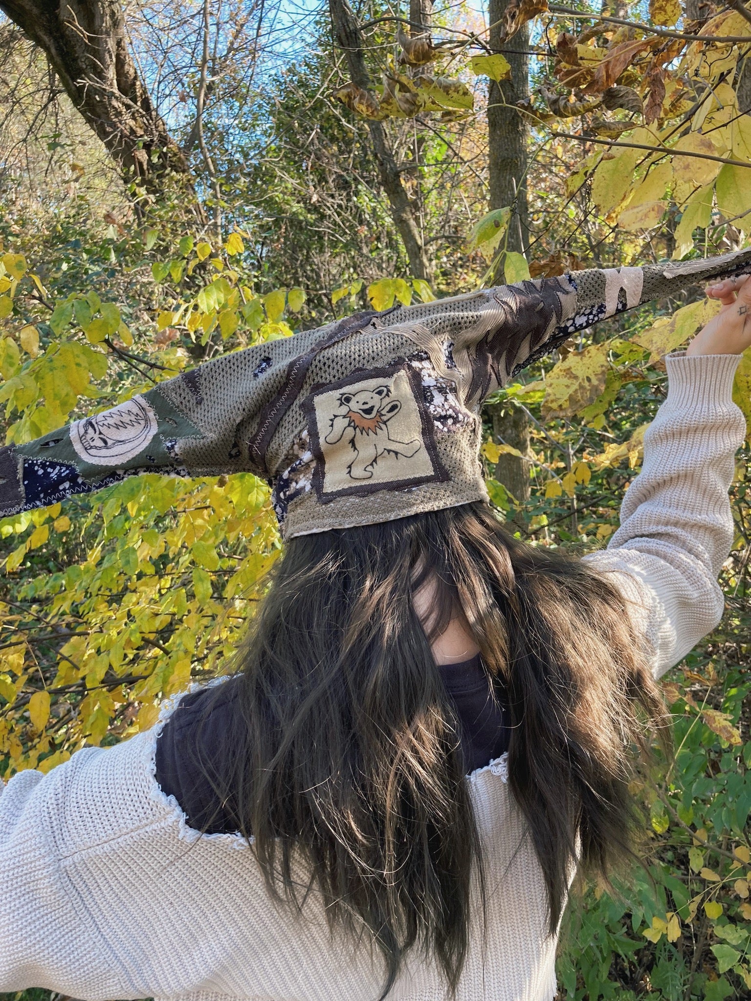 grateful dead patchwork hat