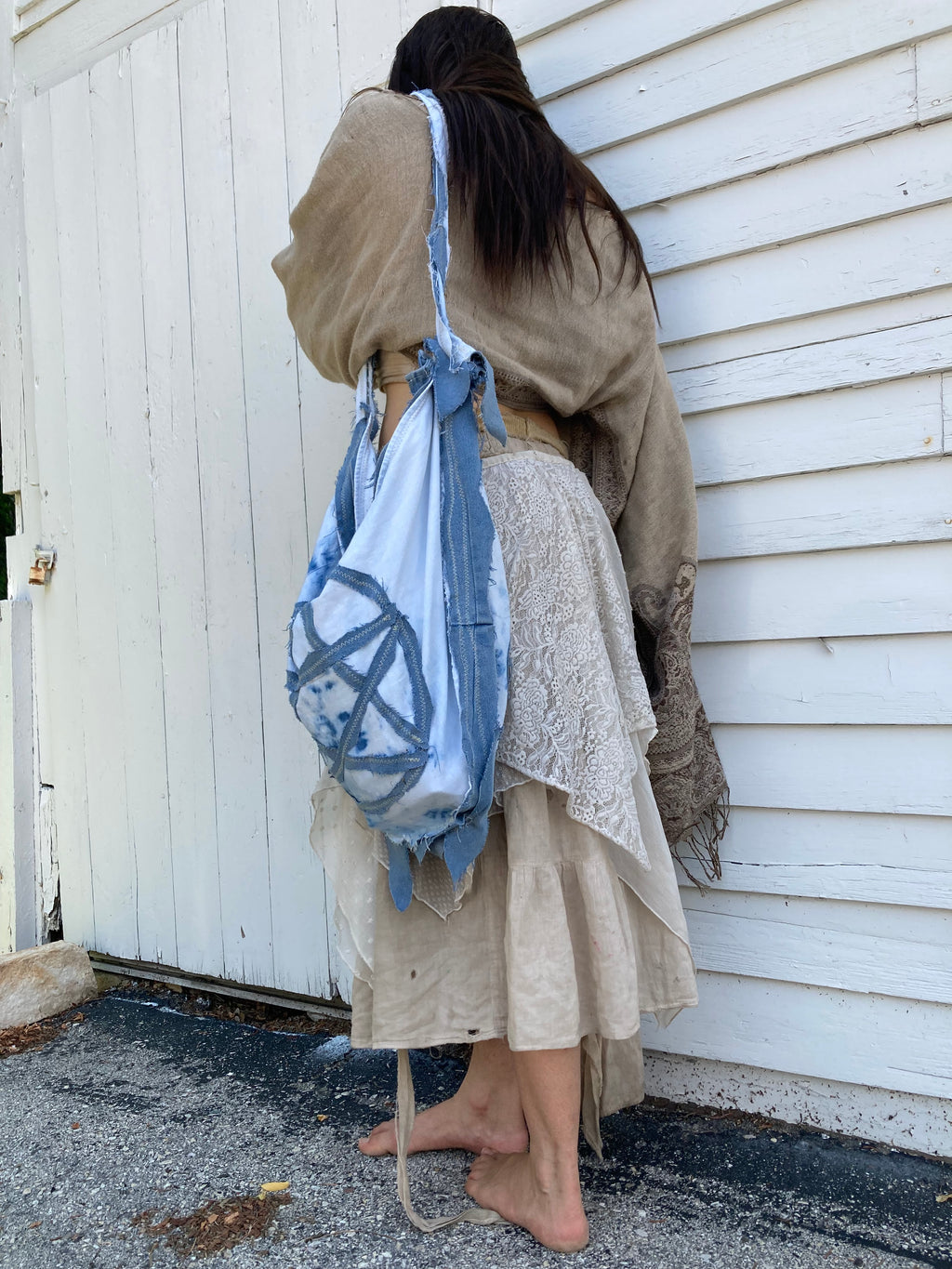 denim satchel