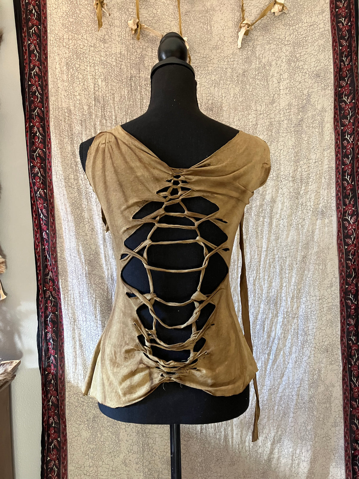 walnut stained cotton tank