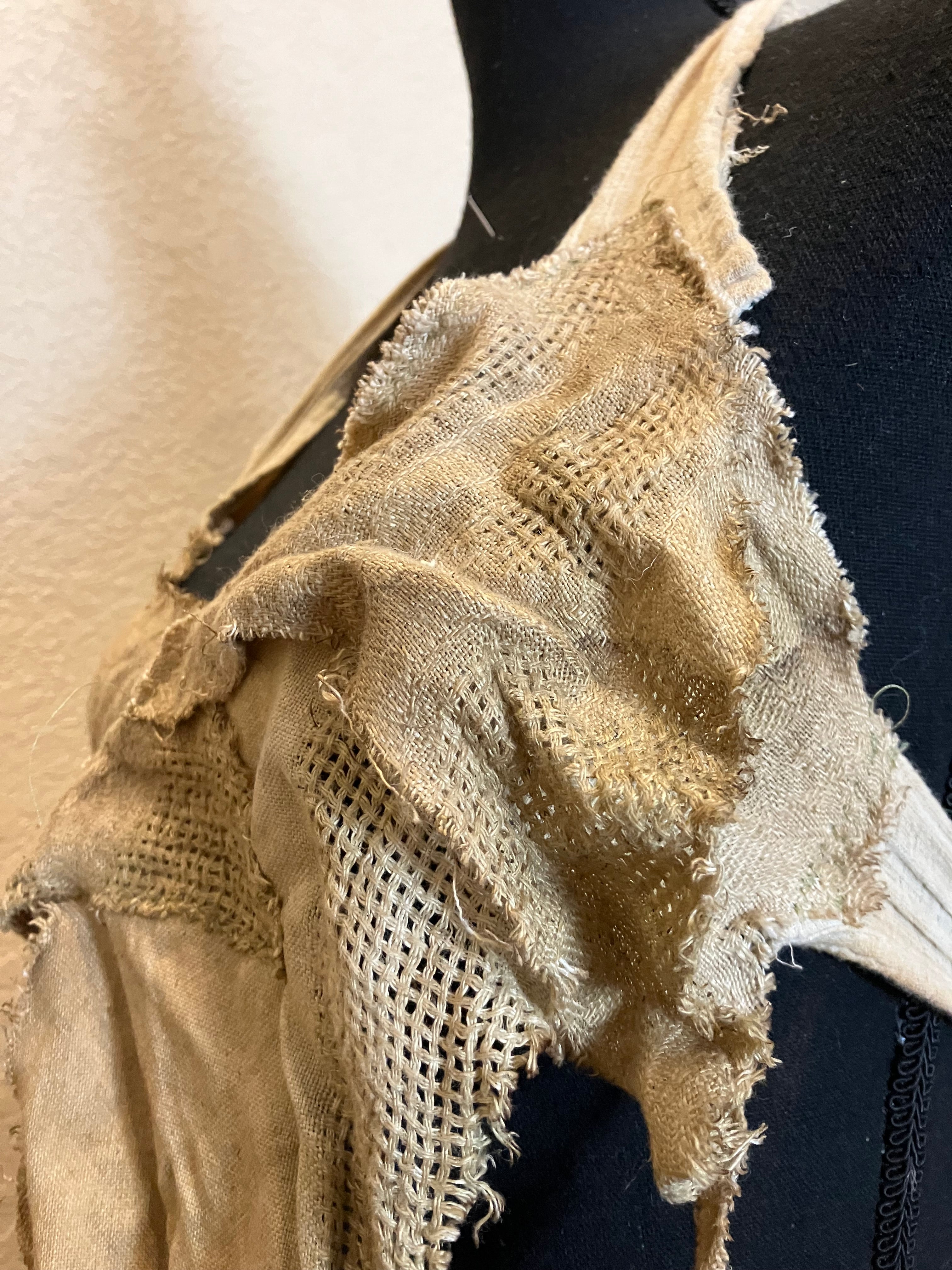 plant dyed vintage linen