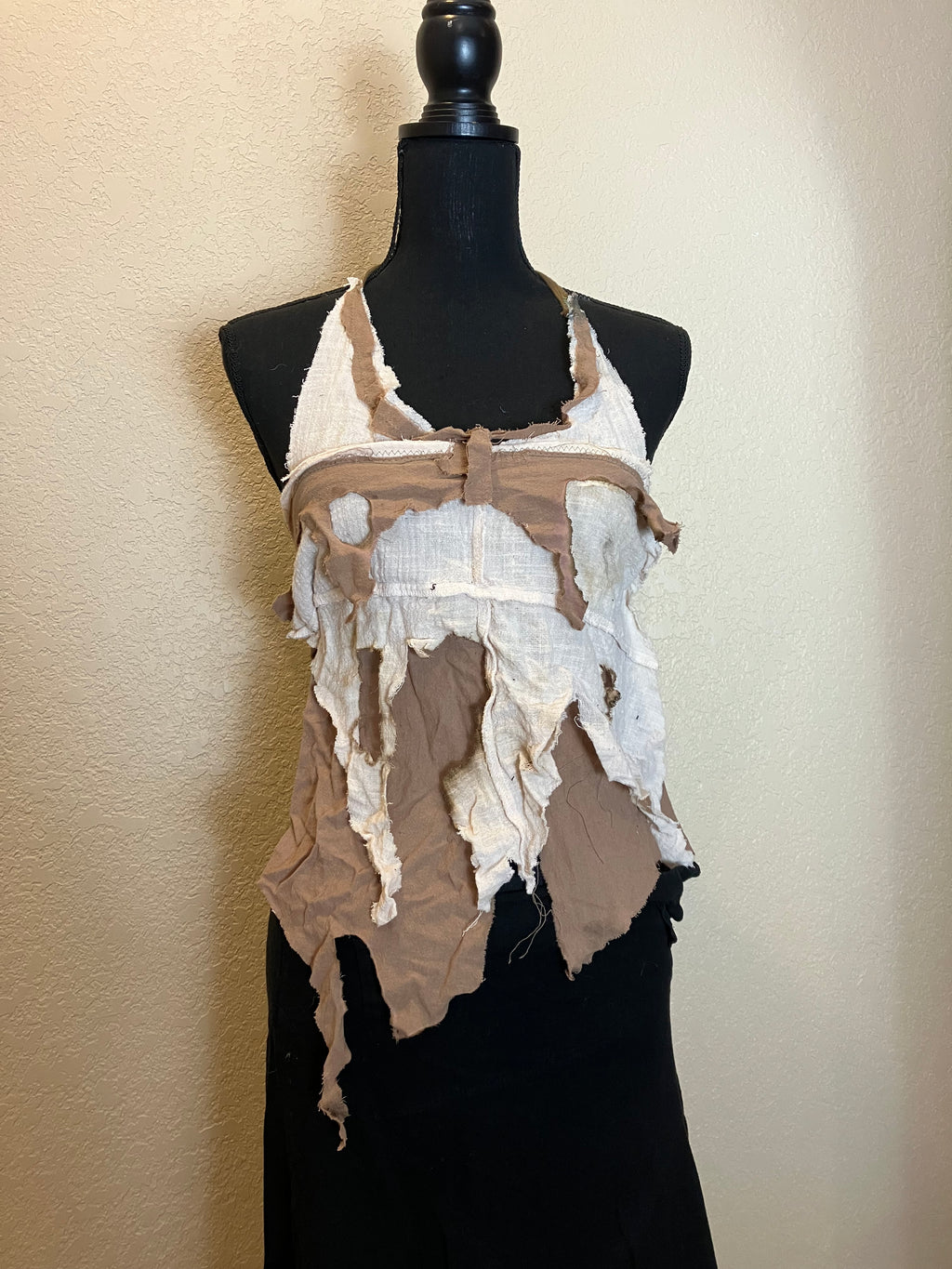 distressed linen tank