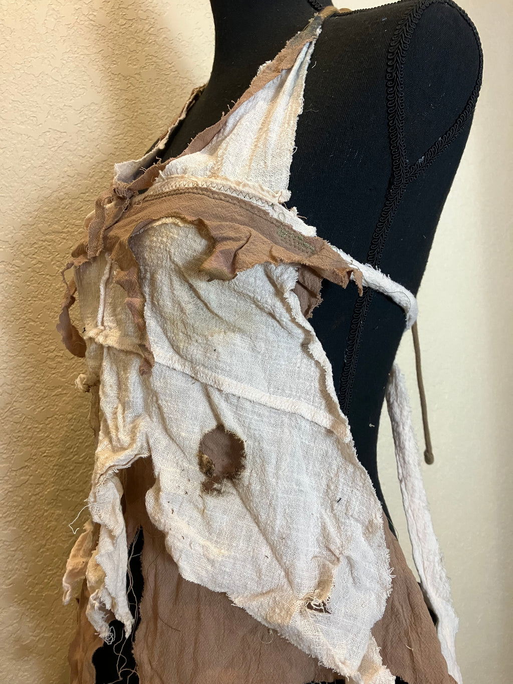 distressed linen tank
