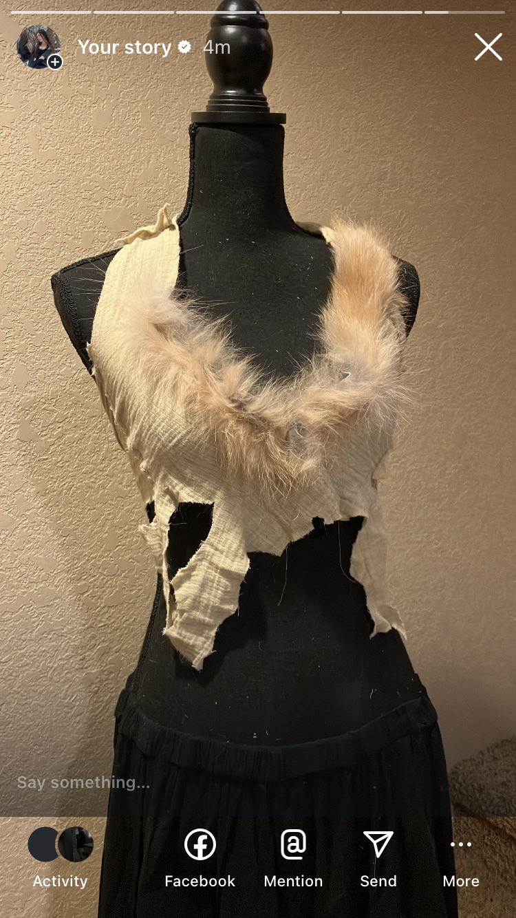 cayote fur versatile linen top