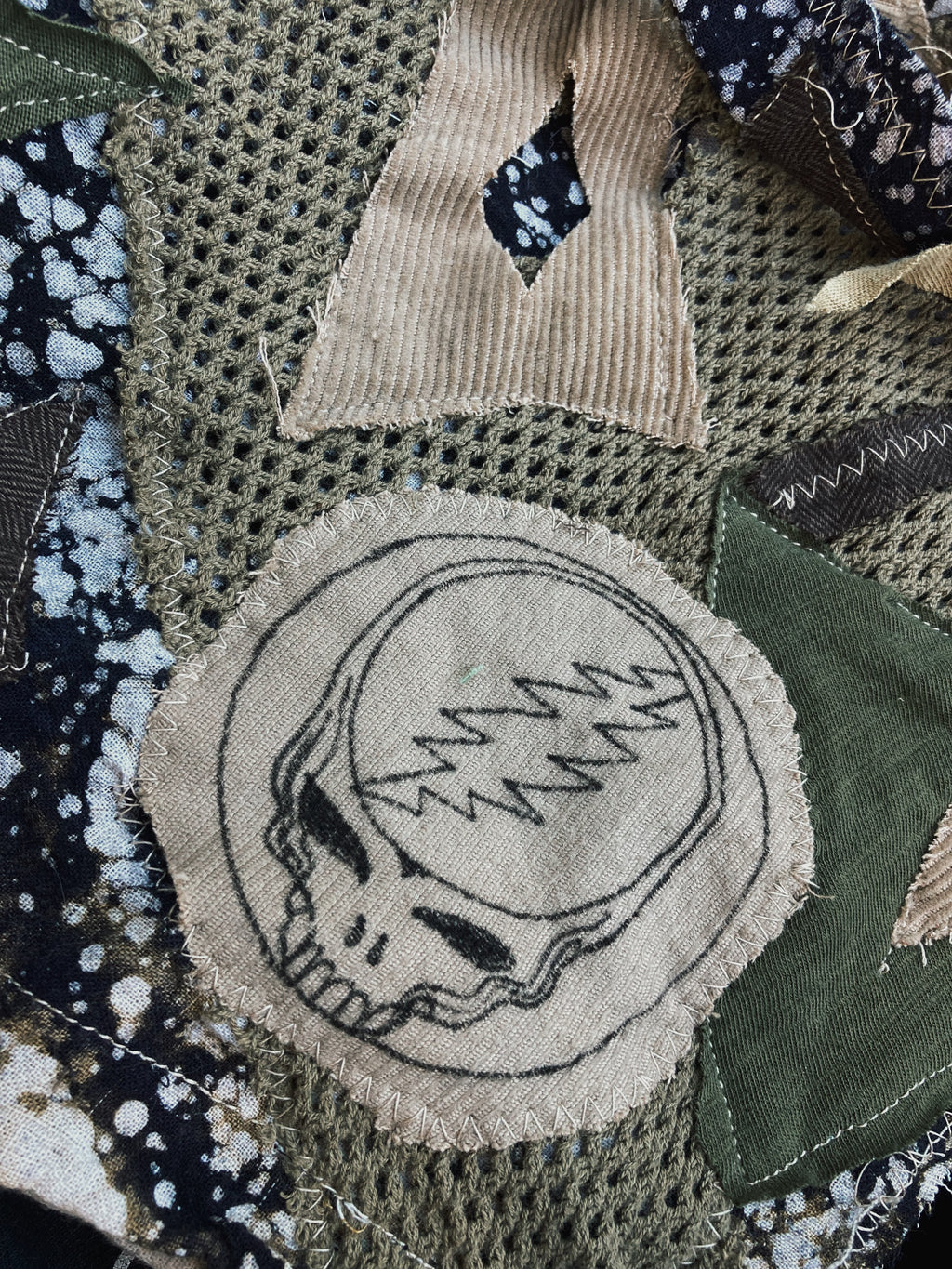 grateful dead patchwork hat