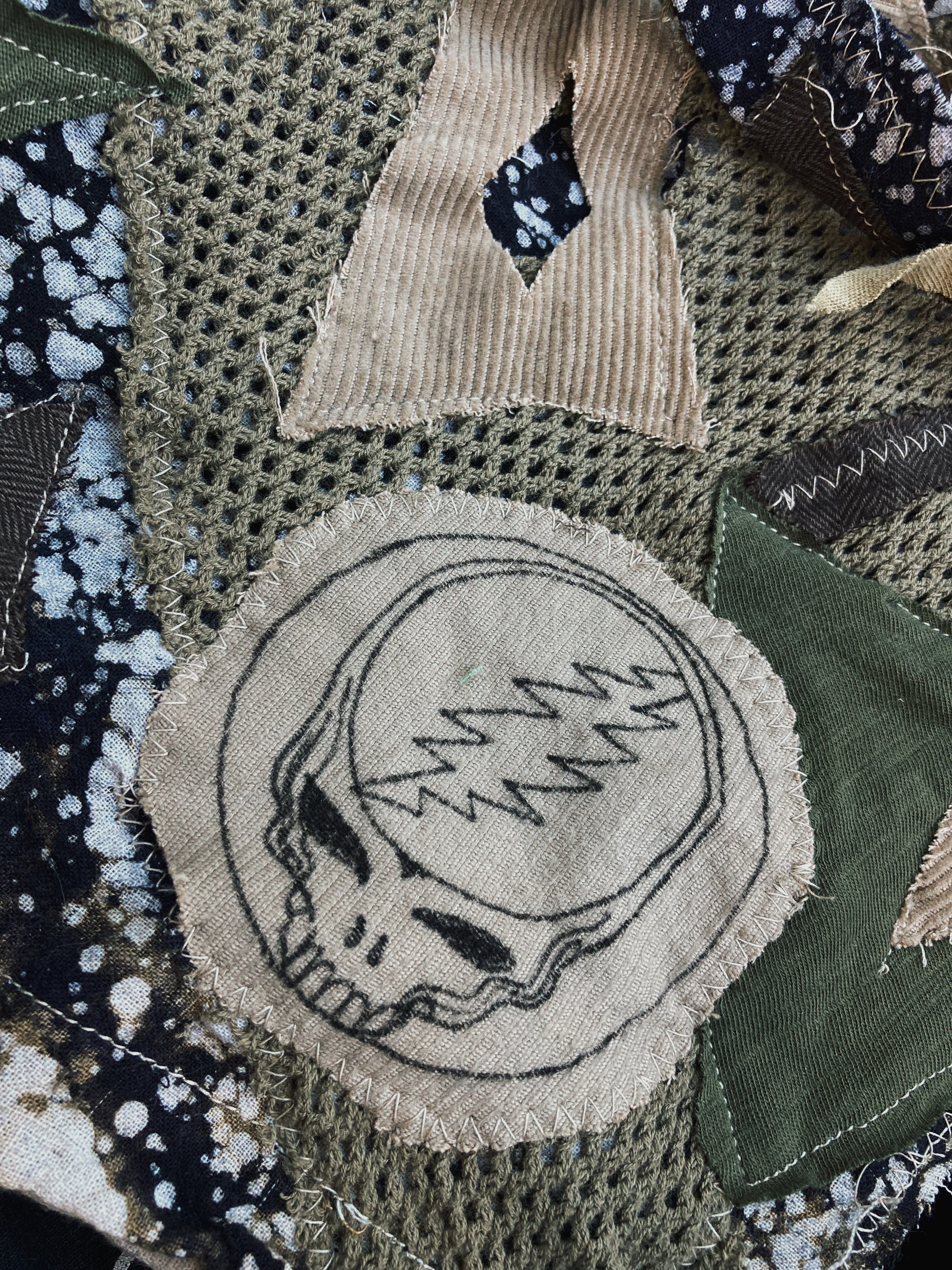 grateful dead patchwork hat