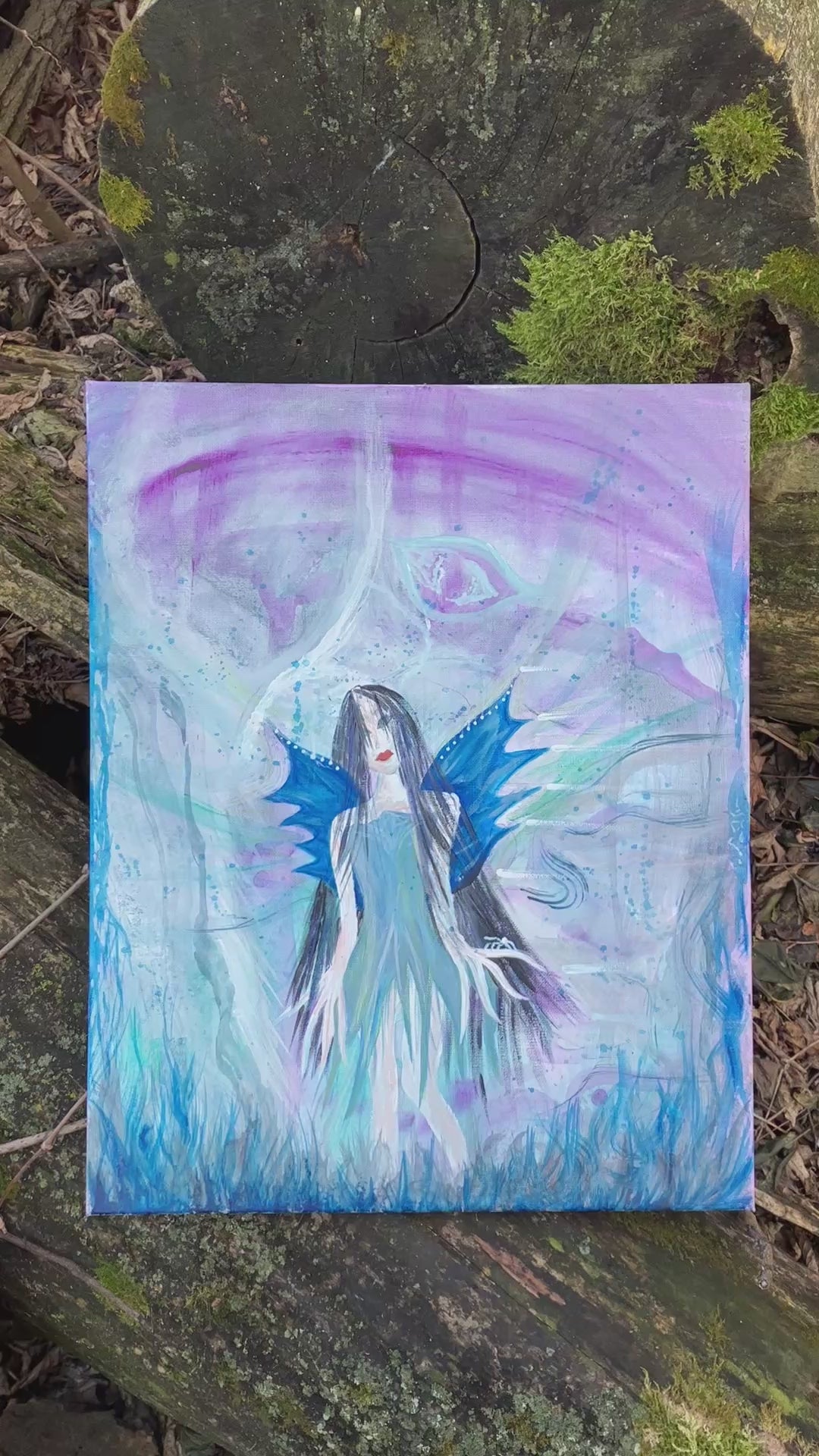 mysterious fae acrylic painting